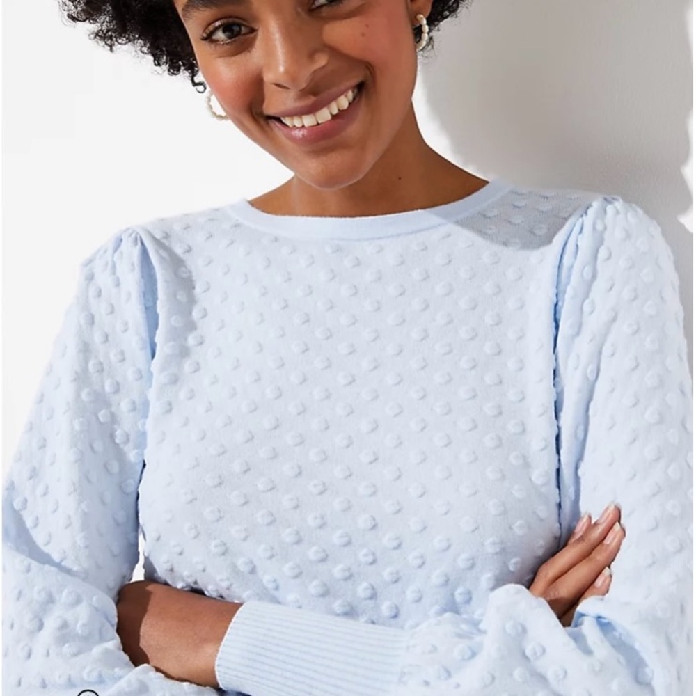 SOLD ❤️Loft Bubble Sweater in Blue🦋 - Picture 1 of 10
